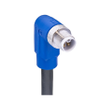 M12 Power Single-Ended Cordset: Male, angled, 4-pin, L-coded, blue body, 50 V AC/60 V DC, 16 A; TPE black cable, 1.50 mm² - RSWT 4L-995 - Belden Inc.
