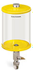 Yellow Color Key, Clear View Single Feed Manual Lubricator, 1/2 gal Pyrex Reservoir, 1/2” Male NPT - B5161-064PB4YW - Oil-Rite Corp.