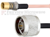 Snap-On BMA Jack to N Male Cable RG405 Type .086 Coax in 60 Inch - FMCA1602-60 - Fairview Microwave Inc.