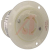 Receptacle, Twist-Lock; 30 A; 480 VAC; L16-30R; White; Steel-Nickel Plated - 70116447 - Allied Electronics, Inc.