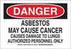 Brady B-302 Polyester Rectangle White Chemical, Biohazard, Hazardous & Flammable Material Sign - 10 in Width x 7 in Height - Laminated - 125810 - 754473-73954 - R. S. Hughes Company, Inc.