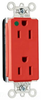 Duplex/Single Receptacle -- PT26362-HGRED - Image