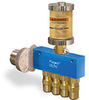 Motor Operated PurgeX with Integral Grease Reservoir, 4 Feeds, 1 RPM, 24VDC, Bracket -- B3477-B4B024D01