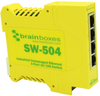 Industrial Ethernet 4 Port Switch DIN Rail Mountable - SW-504 - Brainboxes Limited