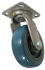 Stainless Swivel Caster - PolyU on PolyO Wheel - Model 9 - SS-9UP8x2-S - Caster City, Inc.