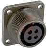 connector,metal circ,box mount recept,no bkshl,size 14s,4 #16 solder socket cont - 70143490 - Allied Electronics, Inc.