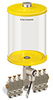 Yellow Color Key, Clear View Multiple Feed Electro Lubricator, 1/2 gal Acrylic Reservoir, 6 Feeds, 1/8