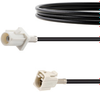 White FAKRA Plug to FAKRA Jack Cable 36 Inch Length Using RG174 Coax - FMCA1352B-36 - Fairview Microwave Inc.