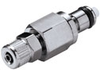 Quick-disconnect compression fitting insert, valved, 5/32