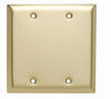 Blank Plates -- Box Mounted, Two Gang, Brass -- SB23