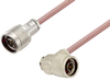 N Male to N Male Right Angle Cable 48 Inch Length Using RG142 Coax - PE3W06863-48 - Pasternack