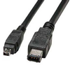 15' 6P-4P FireWire Cable -- 160108BK - Image