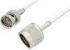 75 Ohm N Male to 75 Ohm BNC Male Cable 12 Inch Length Using 75 Ohm RG187 Coax - PE3400-12 - Pasternack