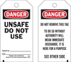 Brady B-851 Black / Red on White Polyester Equipment Safety Tag - 3 in Width - 5 3/4 in Height - 76221 - 754473-76221 - R. S. Hughes Company, Inc.