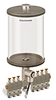 Clear View Multiple Feed Electro Lubricator, 1/2 gal Acrylic Reservoir, 7 Feeds, 1/8
