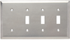 Combination Wall Plate, 3 Toggle Switch & 1 Blank -- SS314 - Image
