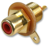 Red Chassis Mount Gold Plated Phono (Rca) Female Jack; No. Of Contacts Multicomp Pro - 67Y9863 - Newark, An Avnet Company