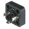 GSAZ DIN standard receptacle with solder contacts for cylinder installation: Form A, 3-pin (2+1PE), UL 1977, solder type (PE screw type); 400 V AC/DC, 16 A - GSAZ 200 - Belden Inc.