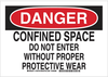 Confined Space Sign - 126767 - Brady Corporation