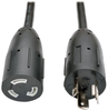 L5-20P to L5-20R Heavy-Duty Extension Cord - 20A, 125V, 12 AWG, 10 ft., Black, Locking Connectors -- P046-010-LL - Image