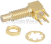 Right Angle SSMC Jack (Female) Bulkhead PCB Connector Turret, Solder - FMCN1274 - Fairview Microwave Inc.