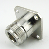 N Female (Jack) Connector Slotted Contact Terminal 4 Hole Flange (Panel Mount), Solder, Tri-Metal Plated Brass Body, Length 1.127 In - SC9237 - Fairview Microwave Inc.