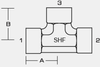 5605 - FEMALE NPT x FEMALE NPT x FEMALE NPT TEE -- 5605-02-02-02 - Image