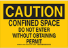 Confined Space Sign - 126730 - Brady Corporation