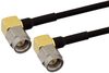 SMA Male Right Angle to SMA Male Right Angle Semi-Flexible Precision Cable 12 Inch Length Using PE-SR405FLJ Coax, LF Solder, RoHS - PE39430-12 - Pasternack