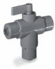 Ball valve, 3-way, 1/4