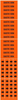 Brady B-946 Black on Orange Vinyl Self-Adhesive Pipe Marker - 2 1/4 in Height - 1/2 in Character Height - 2 3/4 in Length - Printed Msg = CAUSTIC SODA with Right Arrow - 7340-3C - 754473-66964 - R. S. Hughes Company, Inc.