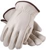 PIP 77-208 White Large Grain Cowhide Leather Driver's Gloves - Straight Thumb - Uncoated - 10.2 in Length - 616314-21046 - 616314-21046 - R. S. Hughes Company, Inc.