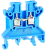 Terminal Block; Feed-Through; DIN Rail;35 mm; 43 mm L x 45 mm H; 6 mm; BLUE - 70077734 - Allied Electronics, Inc.