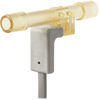 26PC Flow-Through Series, compensated/unamplified, gage, 0 psi to 100 psi, 1 x 4 SIP with wire harness, flow-through, short ends port -- 26PCFFU5G - Image