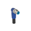 M12 Power Single-Ended Cordset: Male, angled, 5-pin(4+PE), K-coded, shielded, blue body, 600 V AC/DC, 20 A; PUR black cable, ca. 2,5mm² - RSWTS 5K-1023 - Belden Inc.