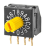 SW ROTARY DIP HEX COMP 100MA 5V - FR01KC16H - NKK Switches