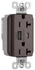 Usb Charger Rcpt, 2Port, 125V, Brown; Product Range Legrand Pass & Seymour - 22AC2696 - Newark, An Avnet Company