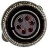 connector,metal circular,str plug w/strain relief,size 14s,6#16 solder socket - 70143549 - Allied Electronics, Inc.