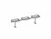 Single-seat Unit Multi, 3-seater, Fixed With Base Plate - 5317899 - Erlau