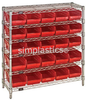 Storage Shelving with Bins - WR6-36-1236-102 - Simplastics