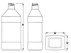PET and HDPE Plastic Bottles -- ANDOVER OBLONG-HDPE-32 oz-453240-28PC-1802 Tamper Evident