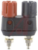 Binding Post; Dual Binding Post; 30 A; 500 VDC; Nickel-Plated Brass; Nylon - 70197216 - Allied Electronics, Inc.
