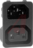 Connector, Combination Inlet/Outlet, Snap-In 0.8-2.0mm Mount -- 70080784