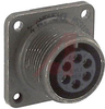 connector,metal circ,box mount recept,no bkshl,size 14s,6 #16 solder socket cont - 70143506 - Allied Electronics, Inc.