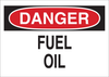 Brady B-401 Polystyrene Rectangle White Chemical, Biohazard, Hazardous & Flammable Material Sign - 10 in Width x 7 in Height - TEXT: DANGER FUEL OIL - 22741 - 754476-22741 - R. S. Hughes Company, Inc.