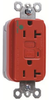 GFCI Duplex Receptacle -- PT2095-HGRED - Image