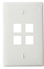 QuickPort Wallplates - 41091-4WN - Leviton Manufacturing