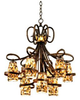6023AC/SHELL Mid. Chandeliers-Glass Down - 331734 - Capital Lighting, Inc.