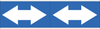 Brady B-946 White on Blue Vinyl Self-Adhesive Pipe Marker - 2 1/2 in Height - 7 in Length with Left / Right Arrow - 76509 - 754476-76509 - R. S. Hughes Company, Inc.