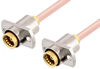 Slide-On BMA Jack 2 Hole Flange to Slide-On BMA Jack 2 Hole Flange Cable 6 Inch Length Using RG405 Coax - PE3C4873-6 - Pasternack